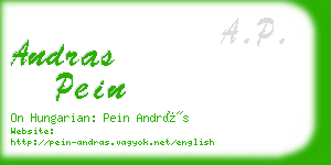 andras pein business card